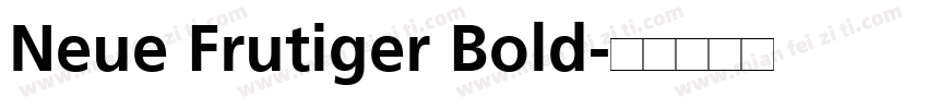 Neue Frutiger Bold字体转换